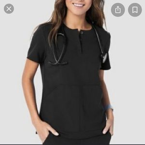Figs | Black Kasane - Popover Scrub Top